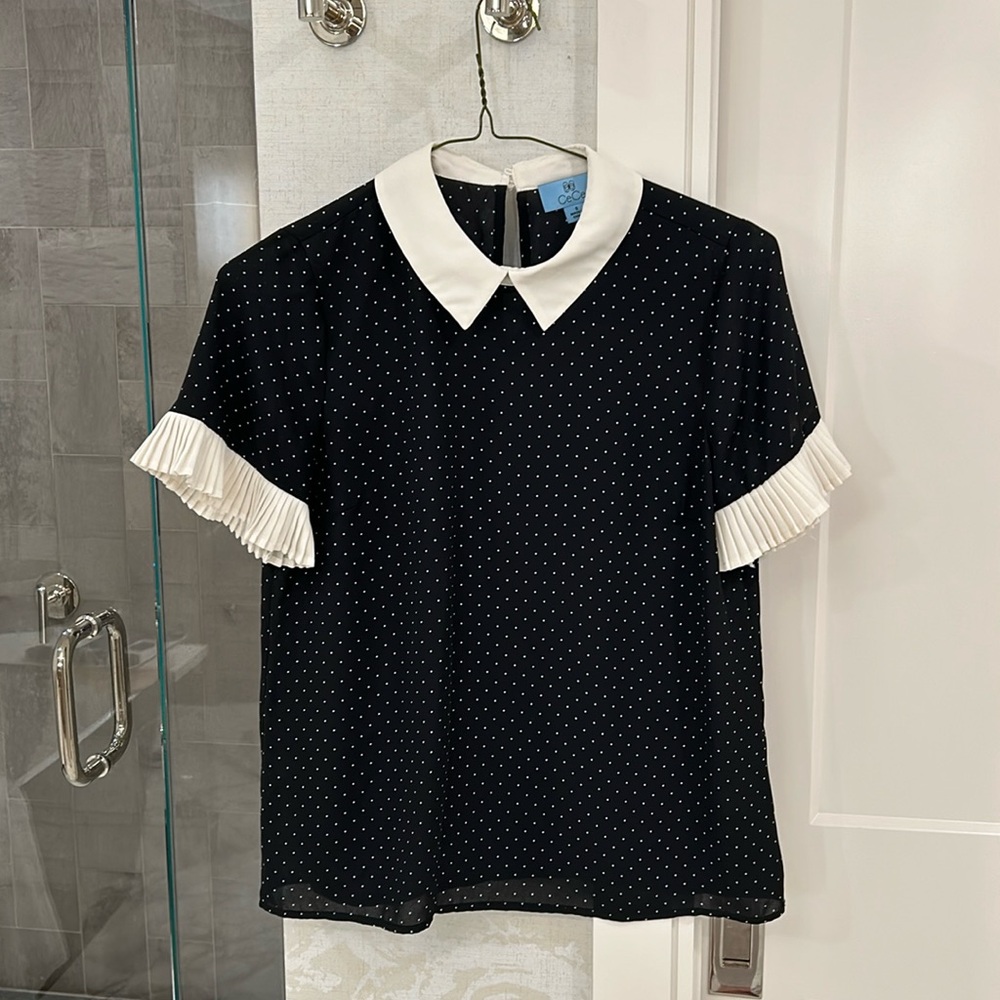 CeCe Women’s Small Collared Dress Blouse